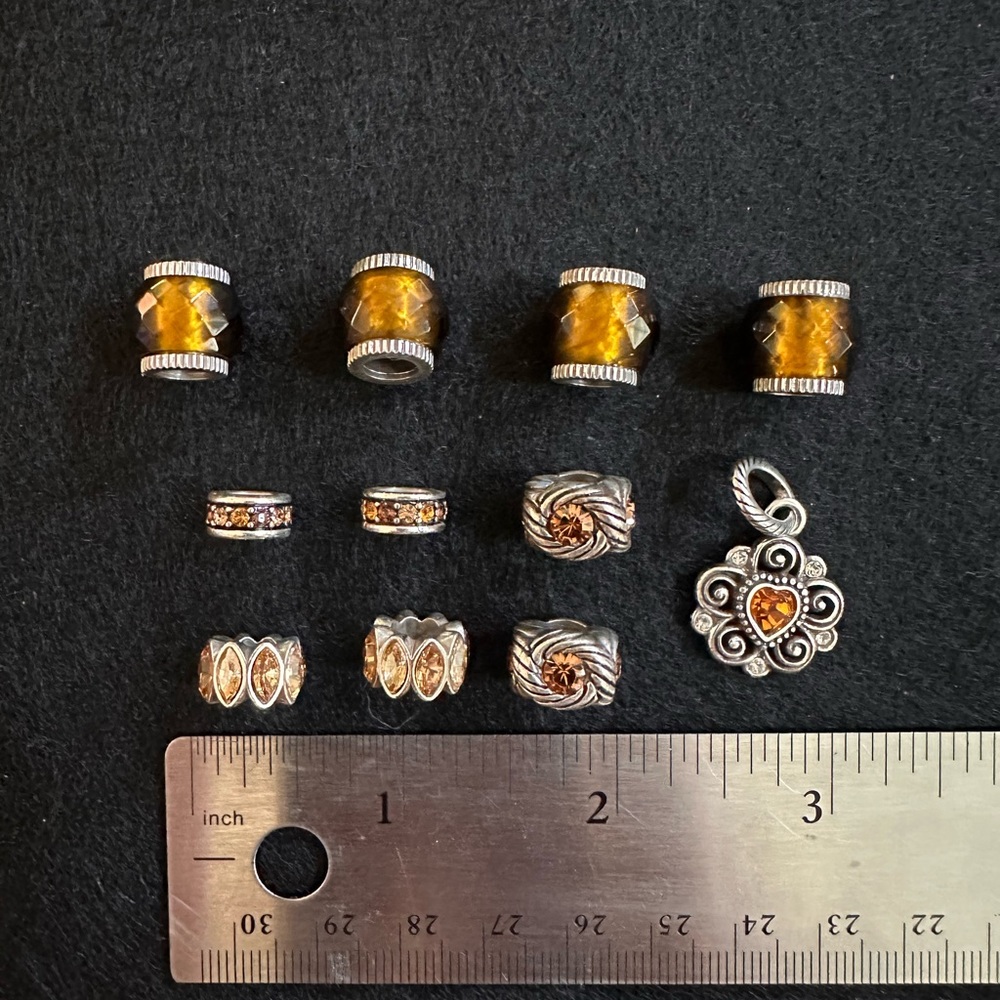 Brighton Beads and Spacers in Topaz